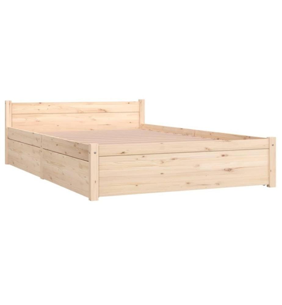 Cadre de lit avec tiroirs 120x190 cm Petit double