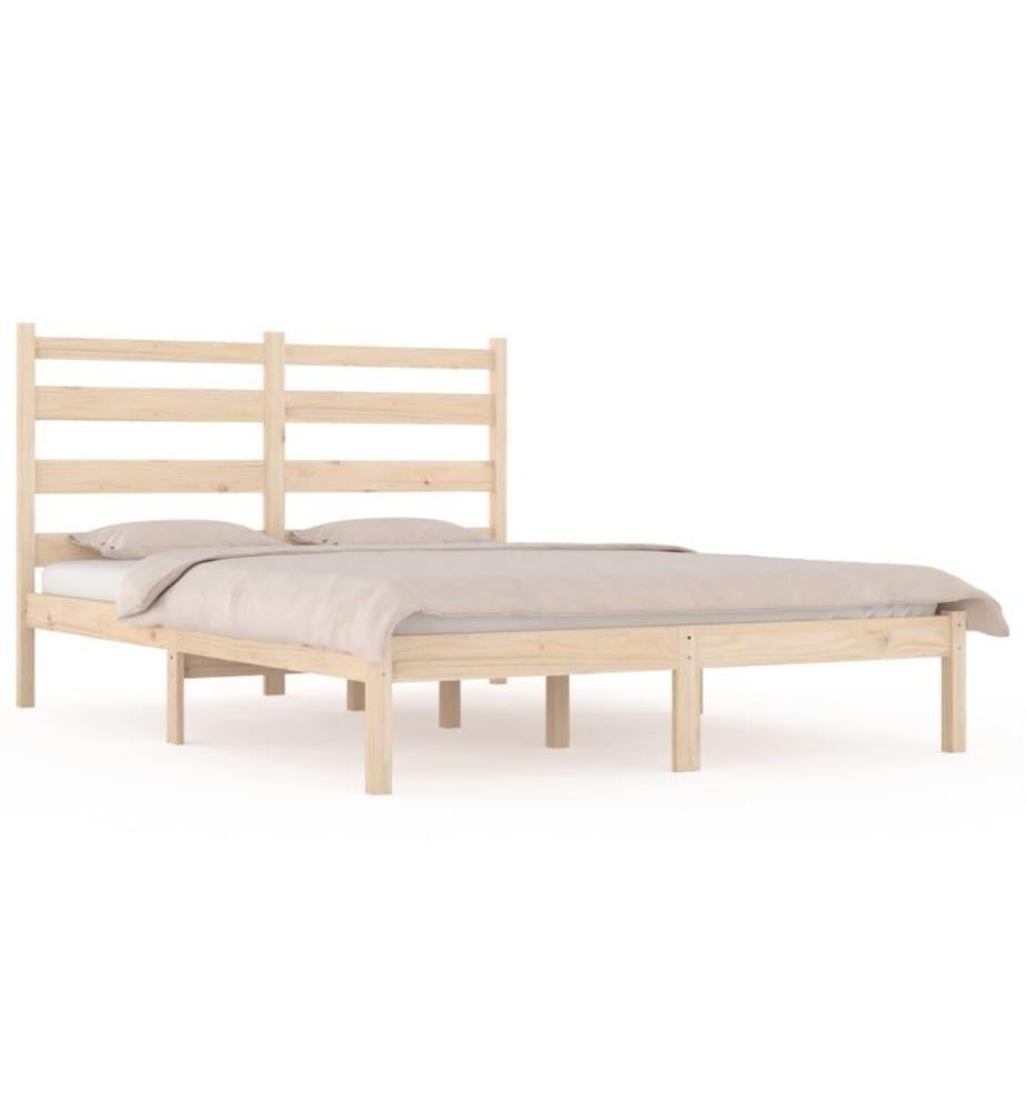 Cadre de lit Bois de pin massif 120x190 cm Petit Double