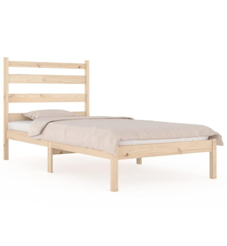 Cadre de lit Bois de pin massif 100x200 cm