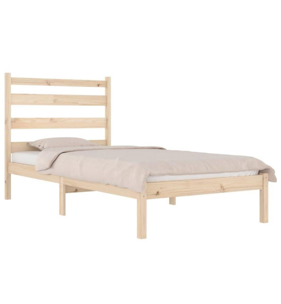 Cadre de lit Bois de pin massif 100x200 cm
