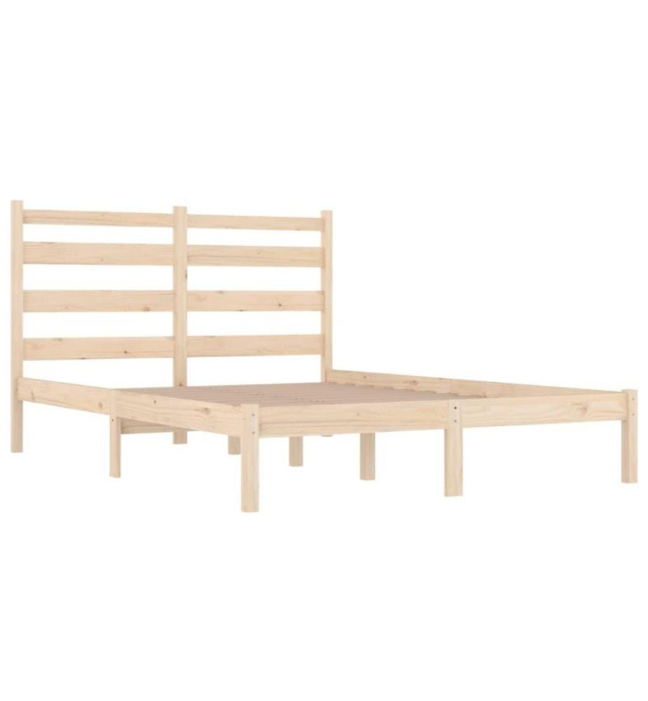 Cadre de lit Bois de pin massif 140x200 cm
