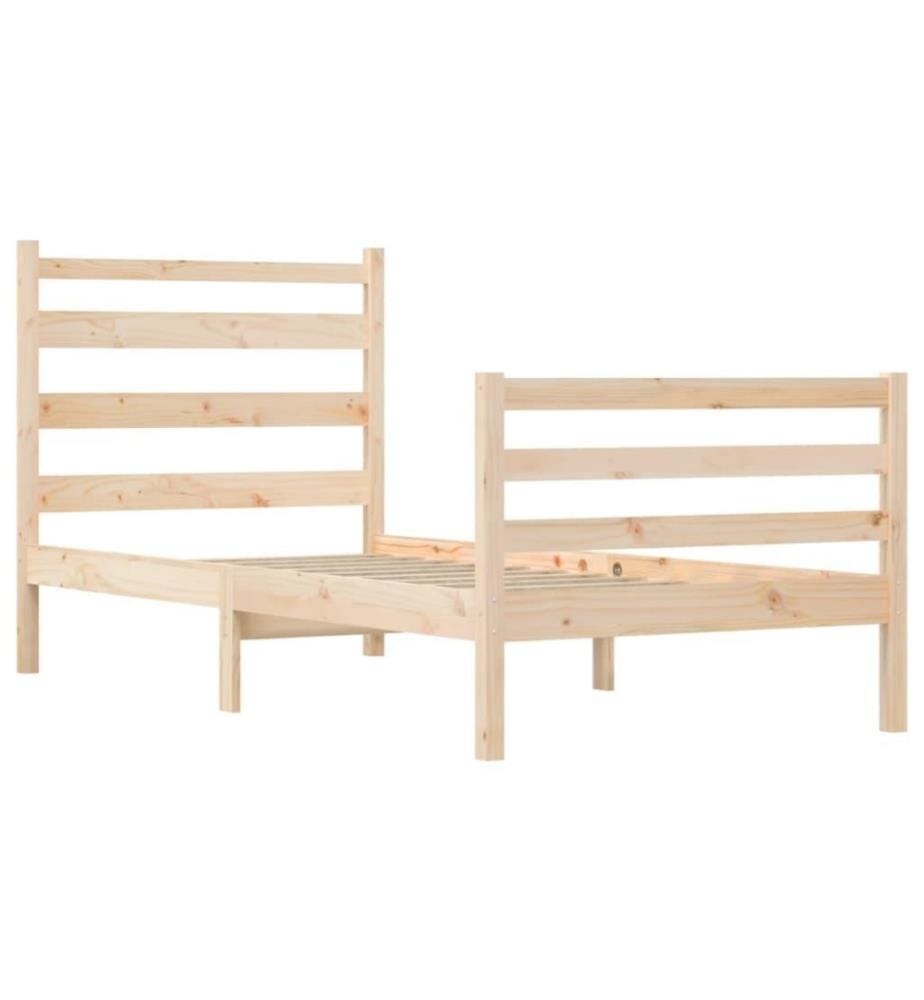 Cadre de lit Bois de pin massif 100x200 cm
