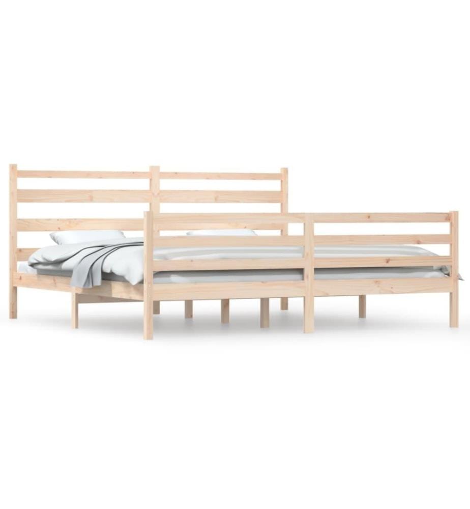 Cadre de lit Bois de pin massif 200x200 cm