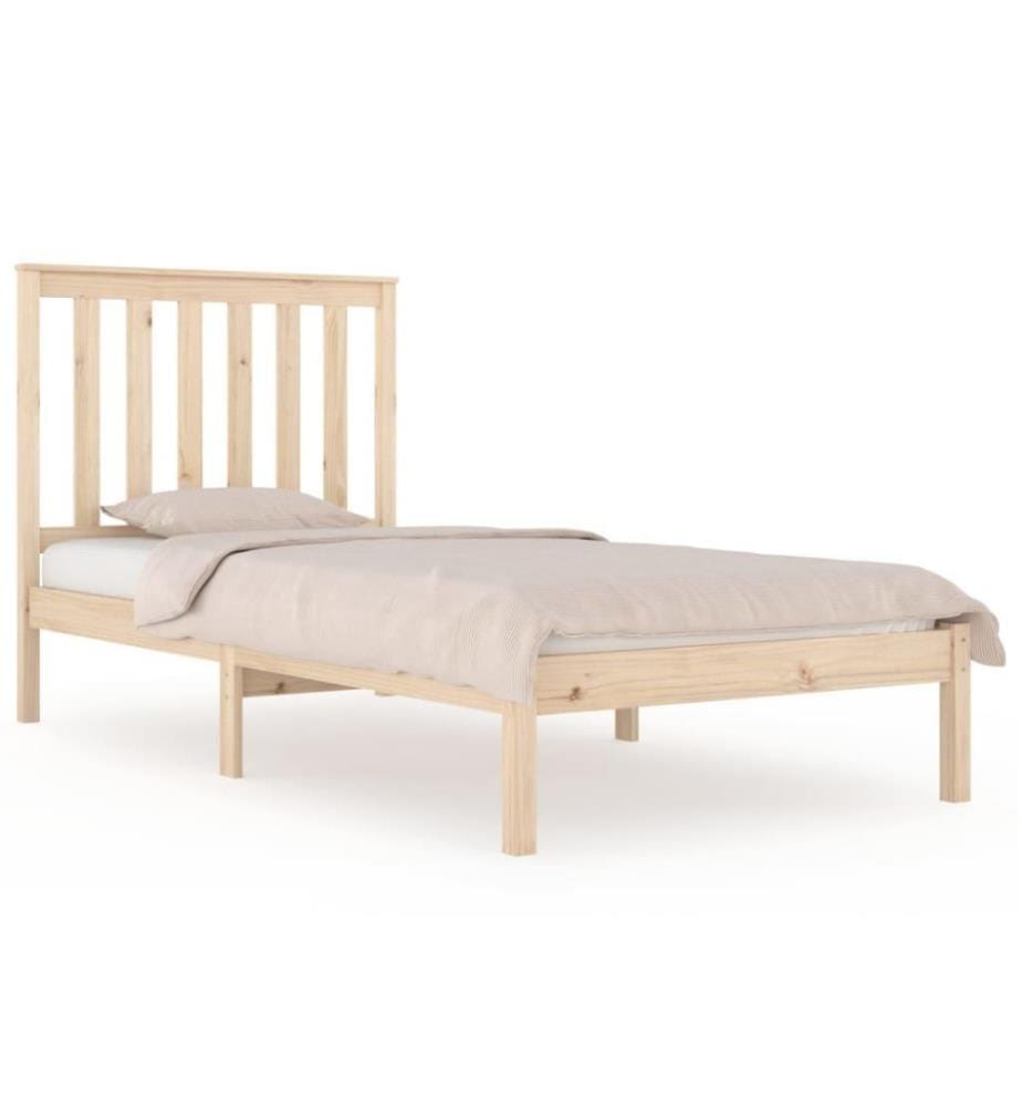 Cadre de lit Bois de pin massif 100x200 cm