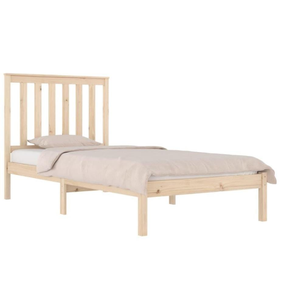 Cadre de lit Bois de pin massif 100x200 cm