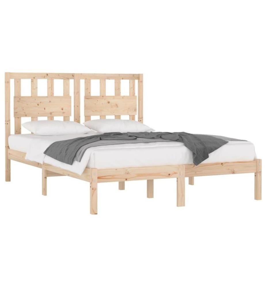 Cadre de lit Bois de pin massif 120x190 cm Petit Double