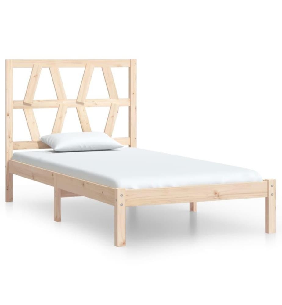 Cadre de lit Bois de pin massif 100x200 cm