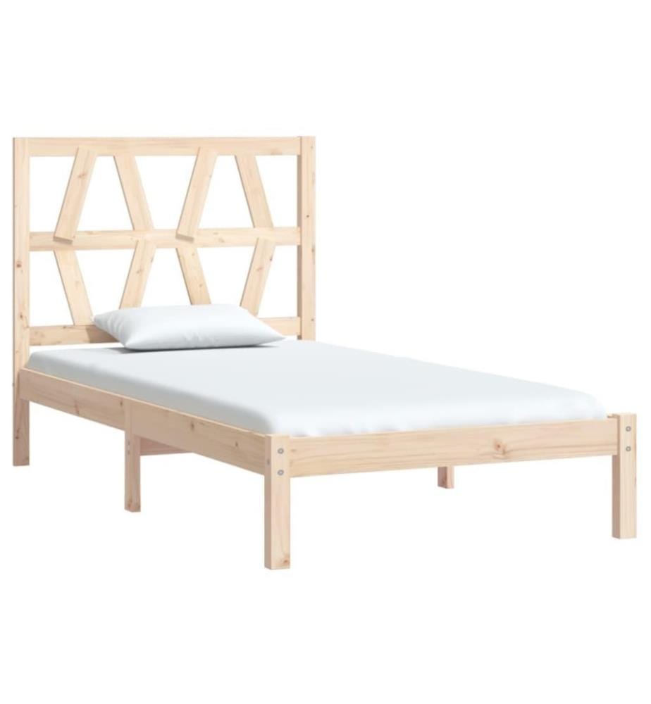 Cadre de lit Bois de pin massif 100x200 cm