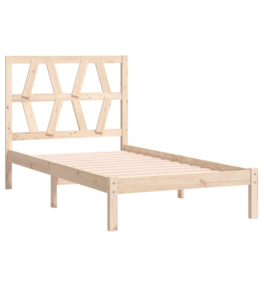 Cadre de lit Bois de pin massif 100x200 cm