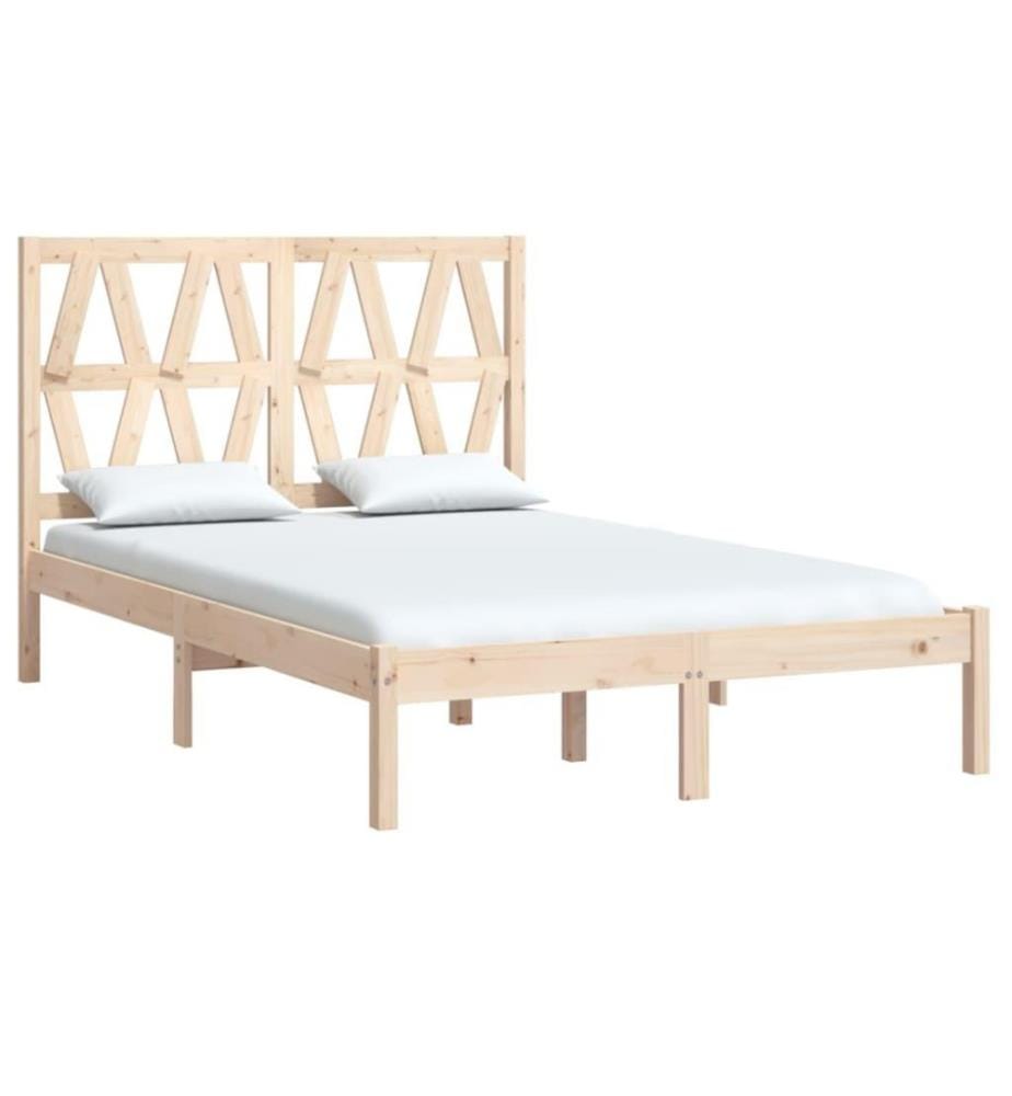 Cadre de lit Bois de pin massif 140x200 cm