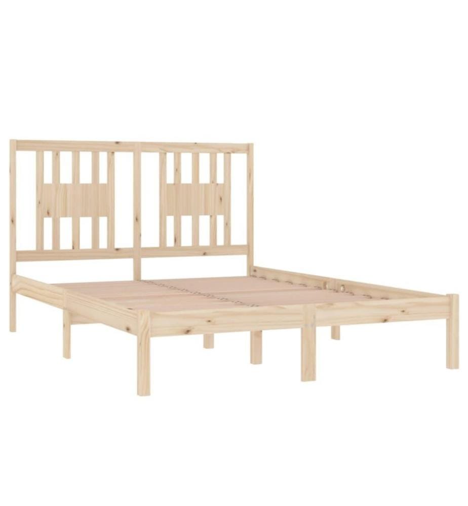 Cadre de lit Bois massif 120x190 cm Petit Double
