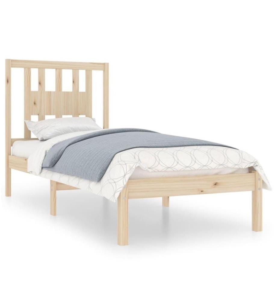 Cadre de lit Bois de pin massif 90x200 cm