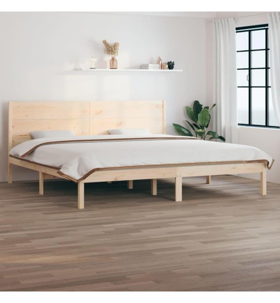 Cadre de lit Bois de pin massif 200x200 cm