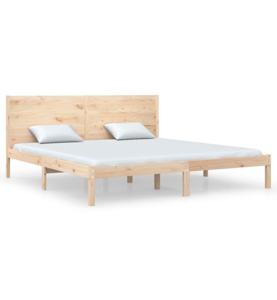 Cadre de lit Bois de pin massif 200x200 cm