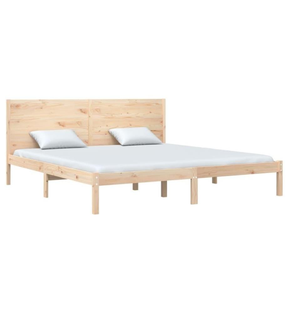 Cadre de lit Bois de pin massif 200x200 cm