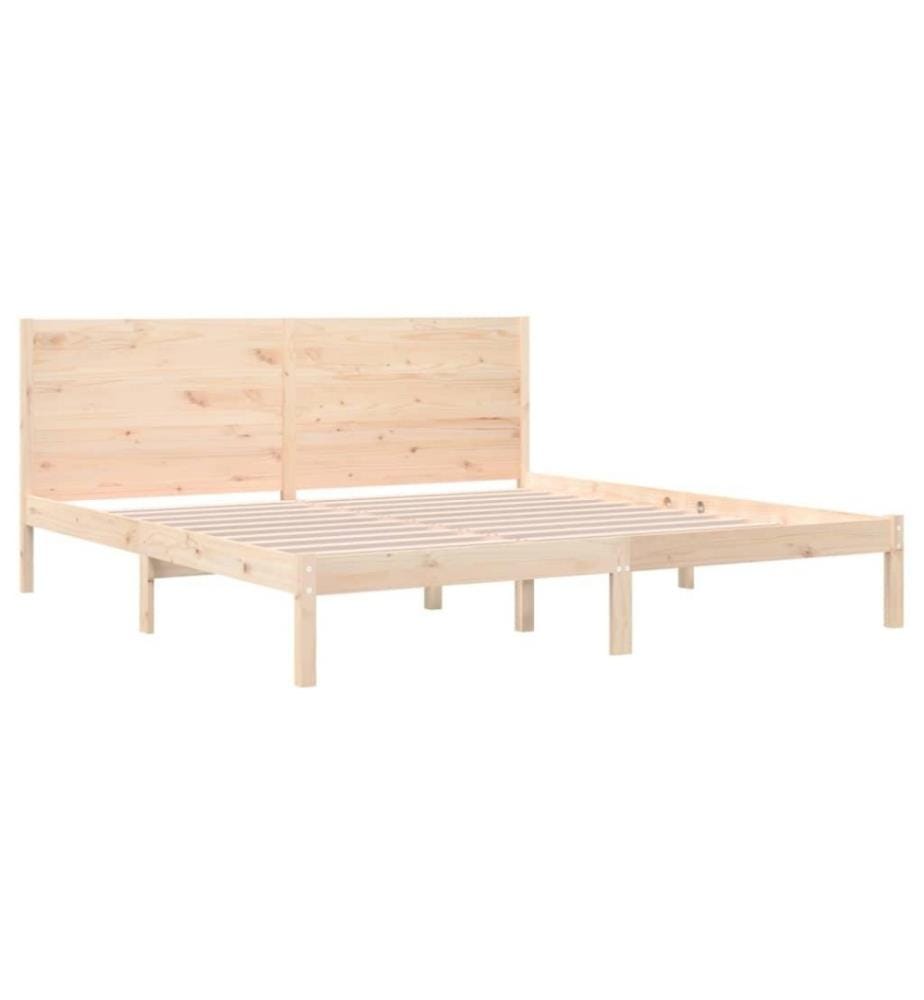 Cadre de lit Bois de pin massif 200x200 cm