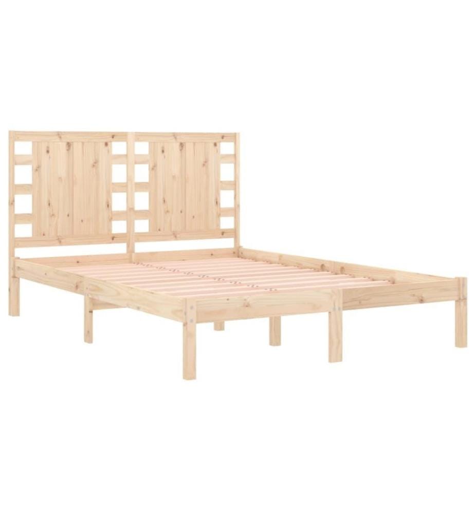 Cadre de lit Bois massif 120x190 cm Petit Double