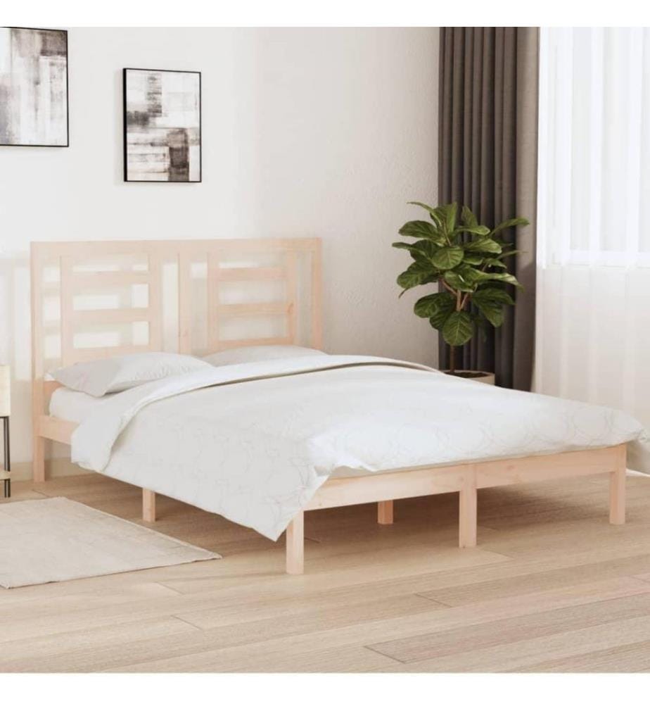 Cadre de lit Bois de pin massif 160x200 cm