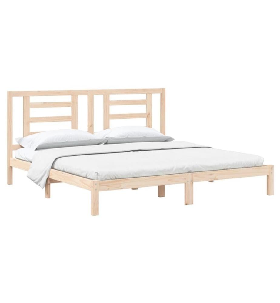 Cadre de lit Bois de pin massif 200x200 cm