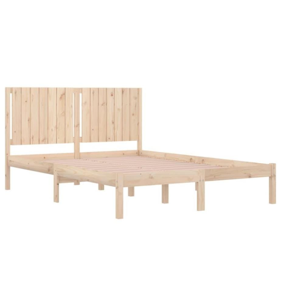 Cadre de lit Bois de pin massif 160x200 cm