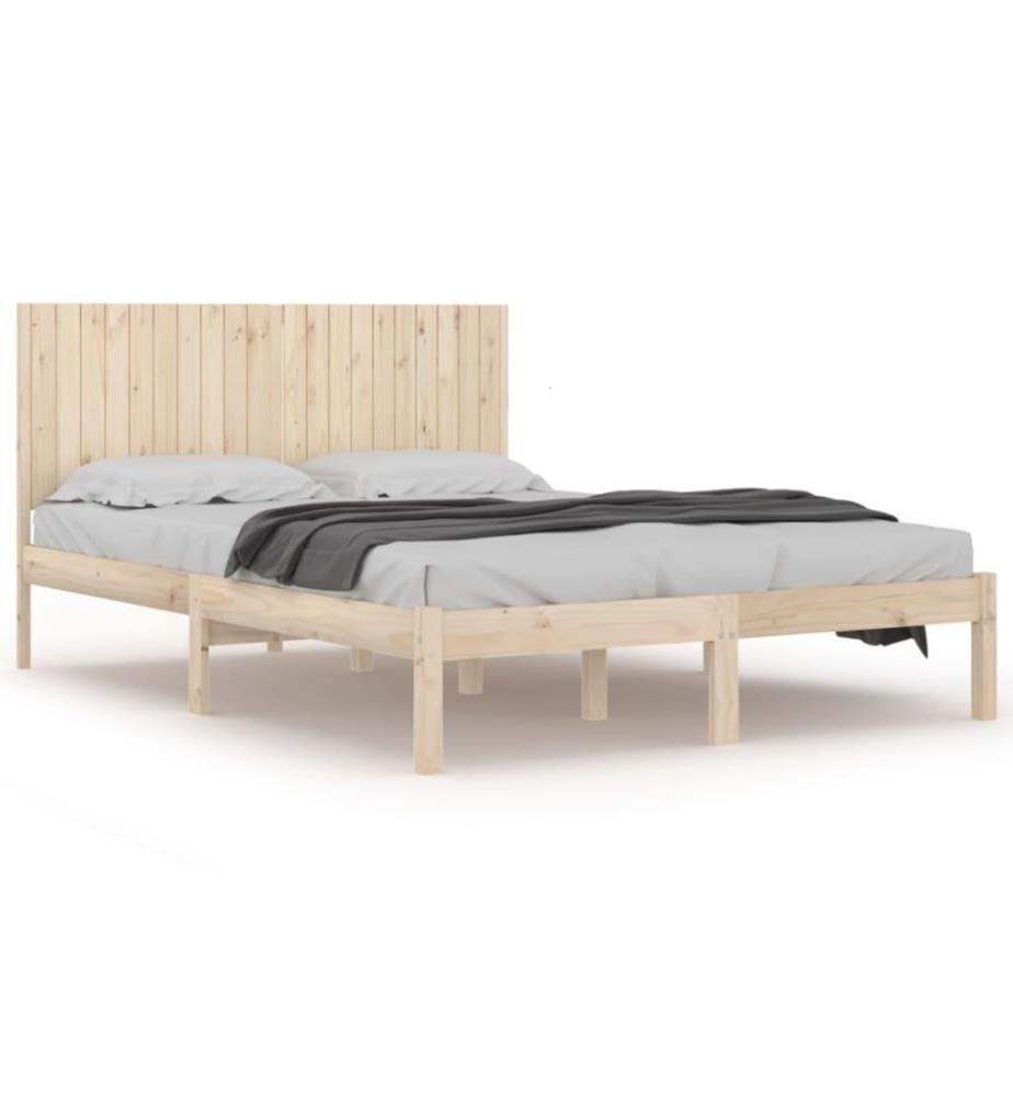 Cadre de lit Bois de pin massif 200x200 cm