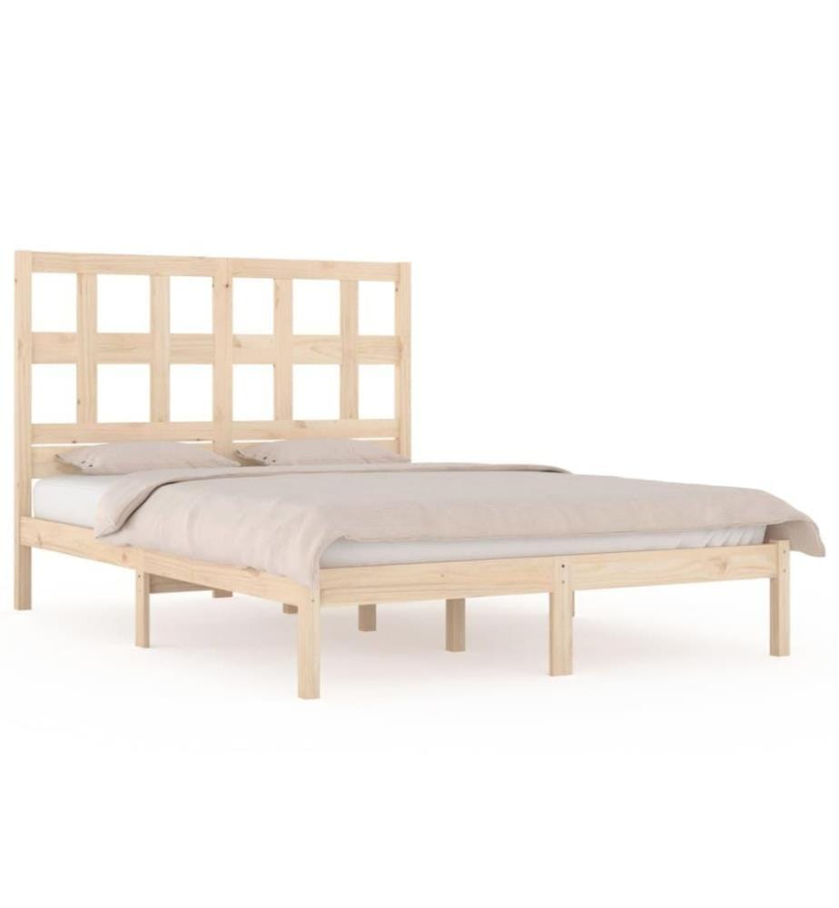 Cadre de lit Bois de pin massif 200x200 cm