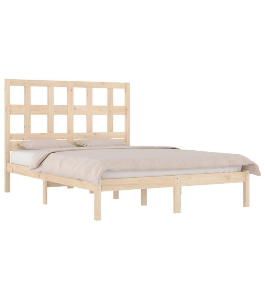 Cadre de lit Bois de pin massif 200x200 cm