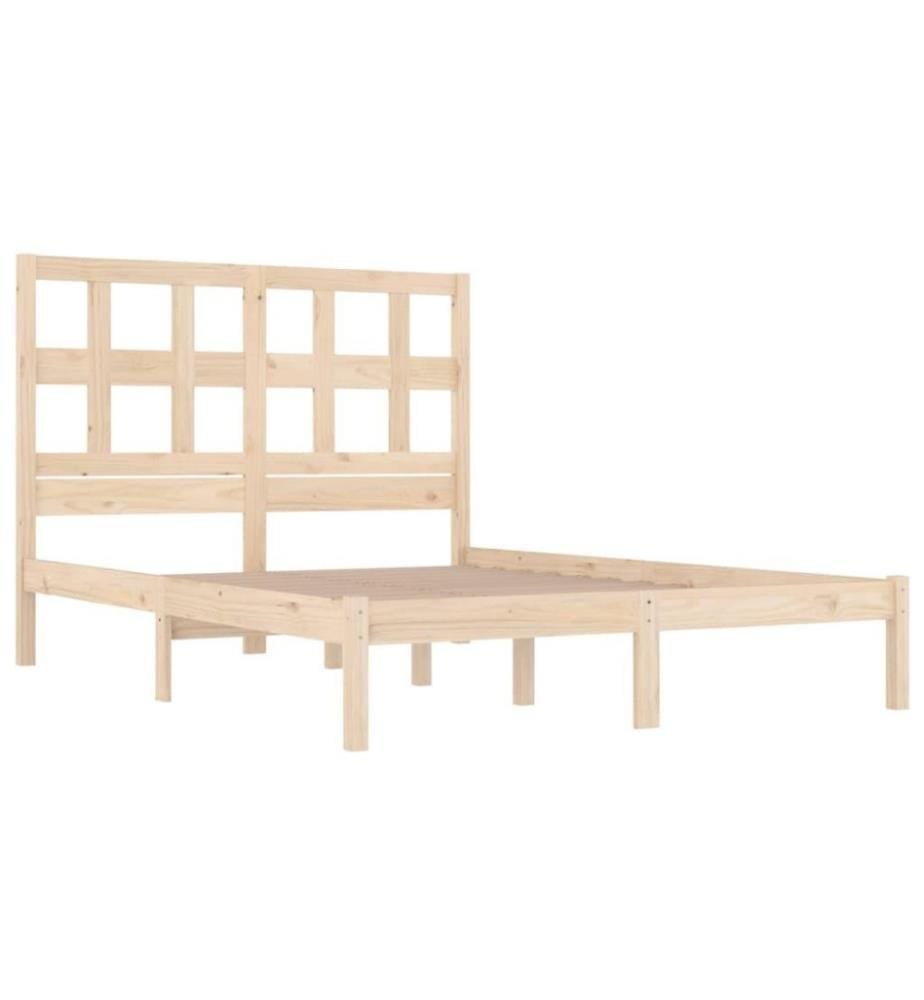 Cadre de lit Bois de pin massif 200x200 cm