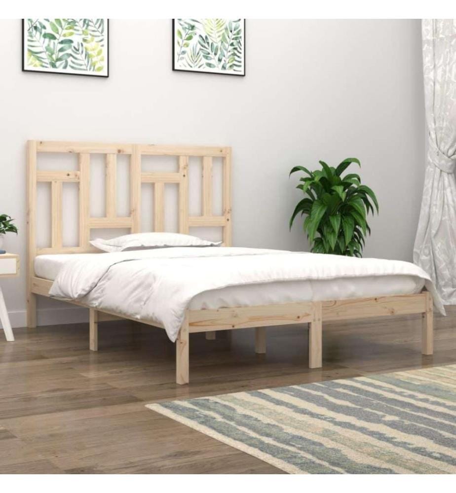 Cadre de lit Bois de pin massif 160x200 cm