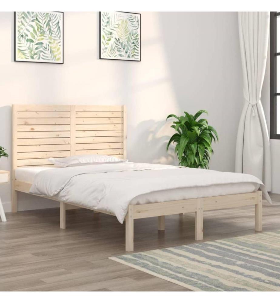 Cadre de lit Bois massif 120x190 cm Petit Double