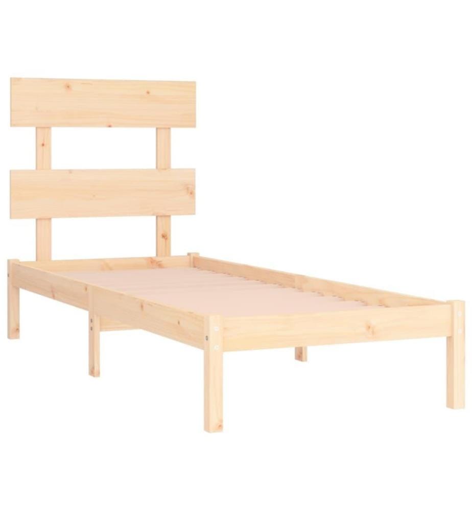 Cadre de lit Bois massif 90x190 cm Simple