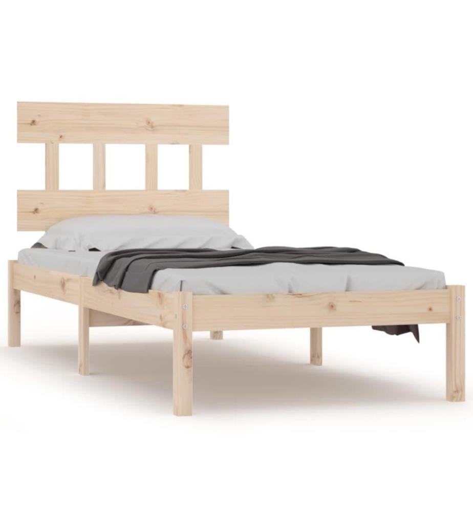 Cadre de lit Bois massif 90x200 cm