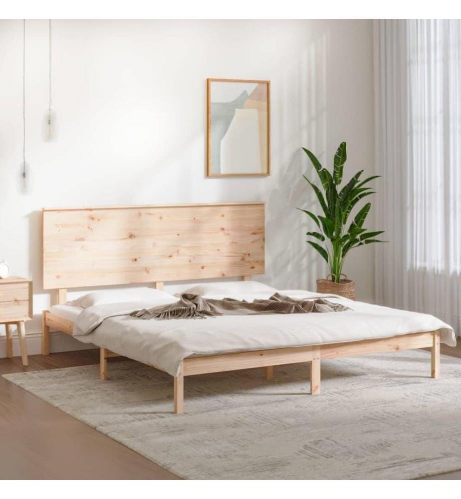 Cadre de lit Bois de pin massif 160x200 cm