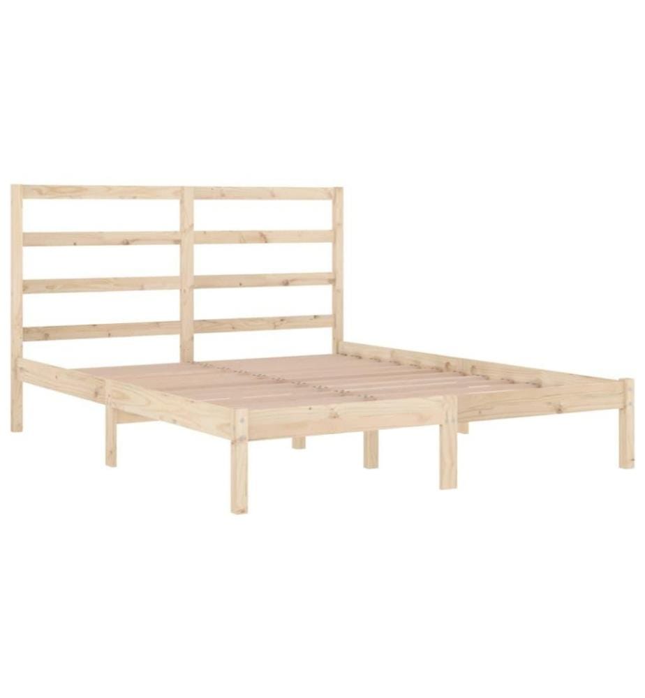 Cadre de lit Bois massif 135x190 cm Double