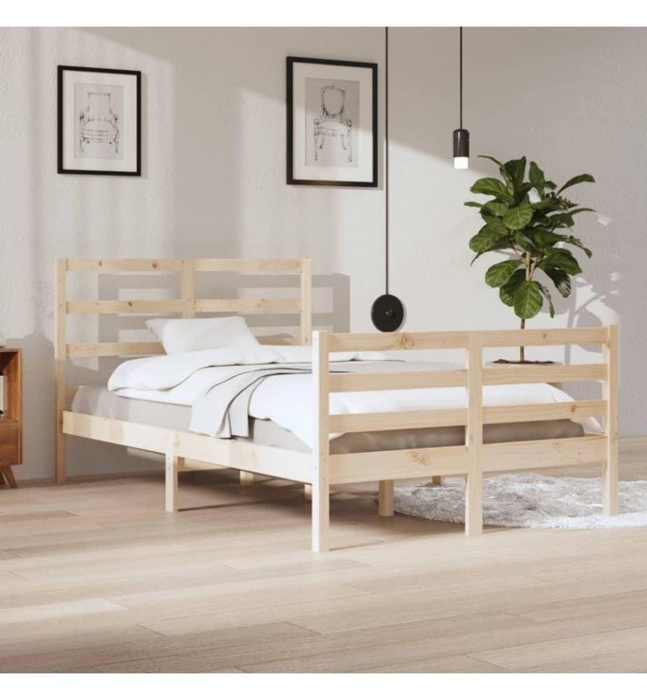 Cadre de lit Bois de pin massif 120x200 cm
