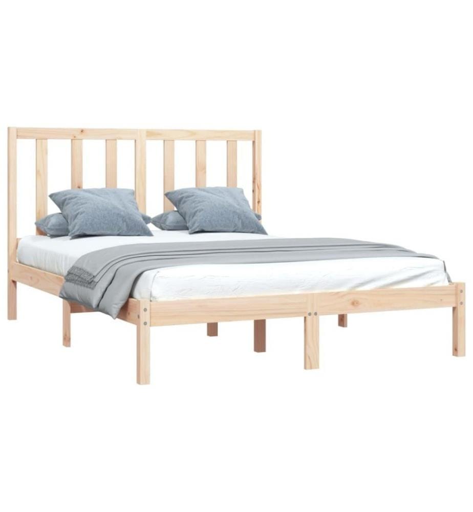Cadre de lit Bois de pin massif 120x190 cm Petit Double
