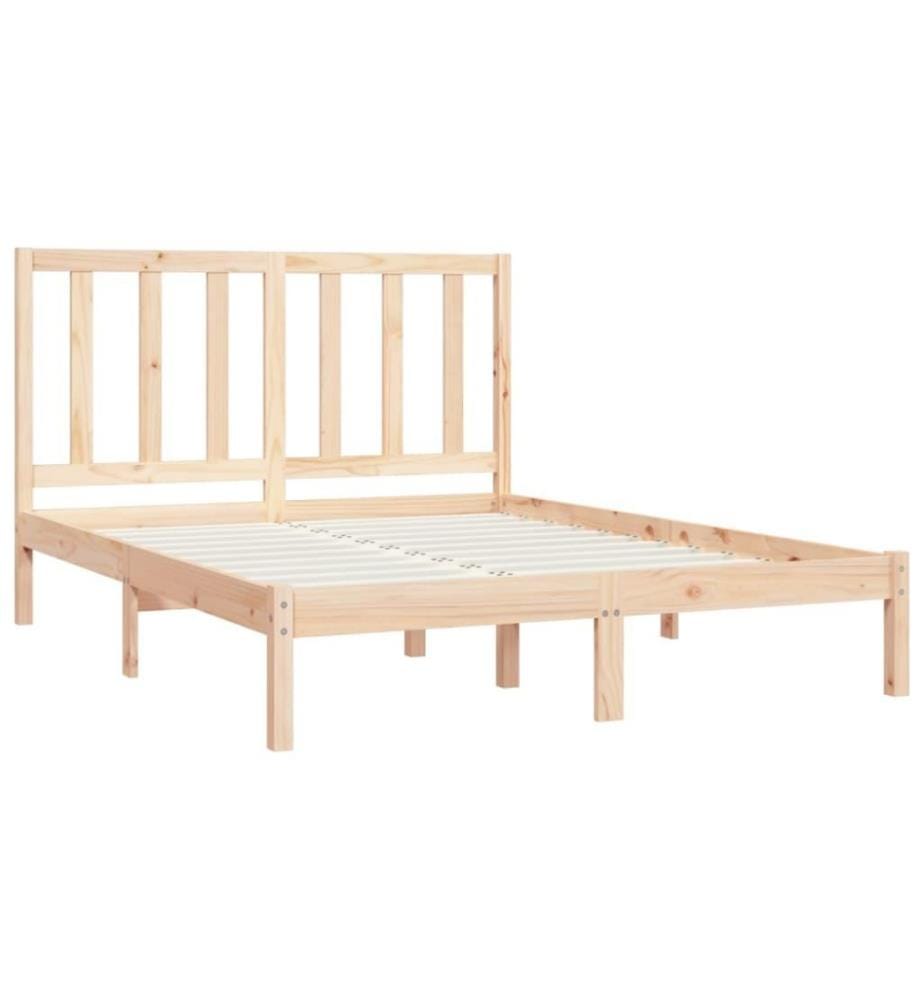 Cadre de lit Bois de pin massif 120x190 cm Petit Double