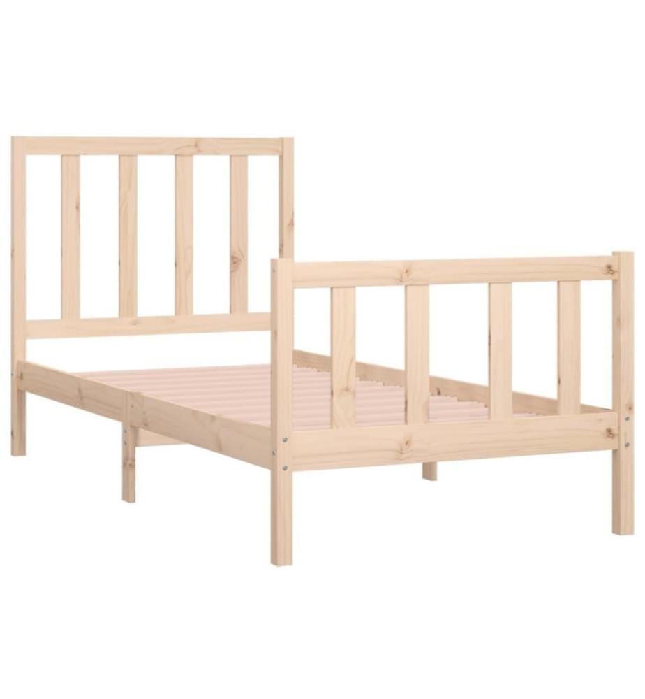 Cadre de lit Bois massif 90x190 cm Simple