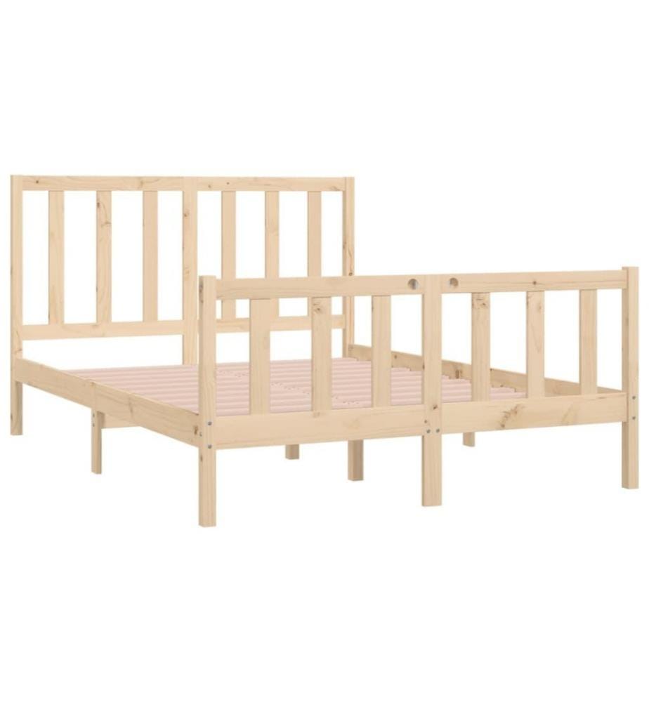 Cadre de lit Bois massif 120x190 cm Petit Double