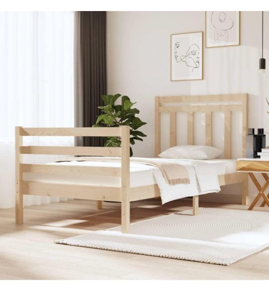 Massivholzbett 90x190 cm 3FT Single