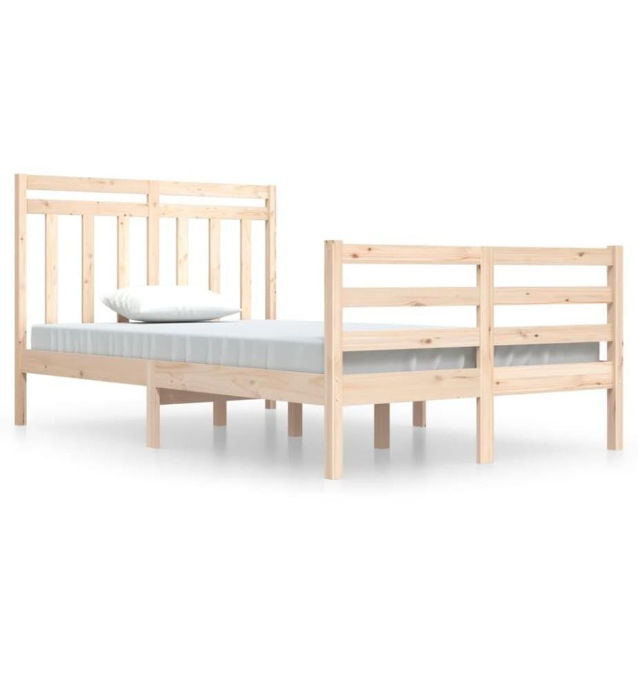 Cadre de lit Bois massif 120x200 cm