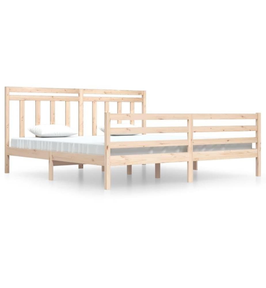 Cadre de lit Bois massif 200x200 cm