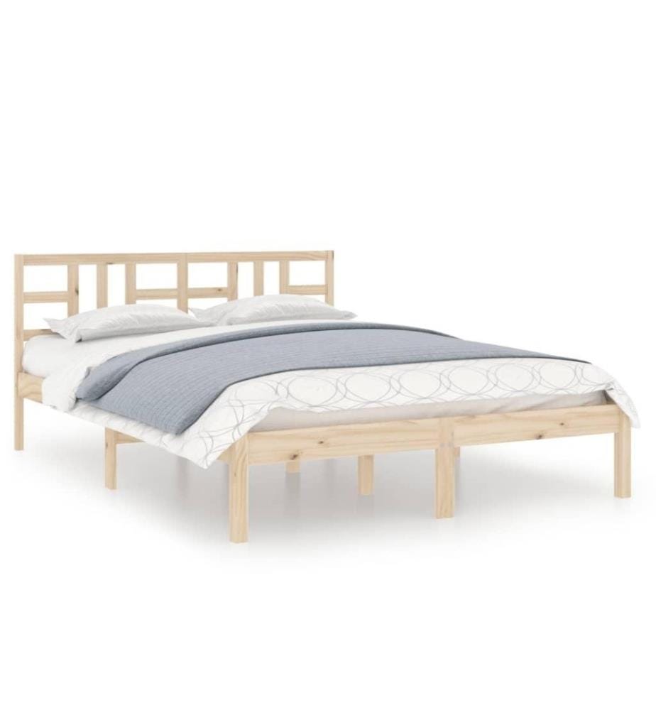 Cadre de lit Bois massif 120x190 cm Petit Double