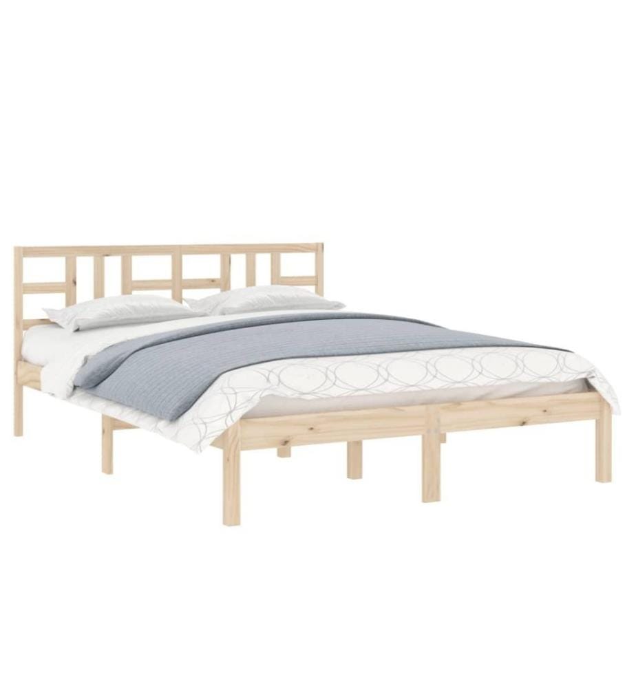 Cadre de lit Bois massif 120x190 cm Petit Double