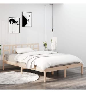 Massivholzbett 135x190 cm 4FT6 Double