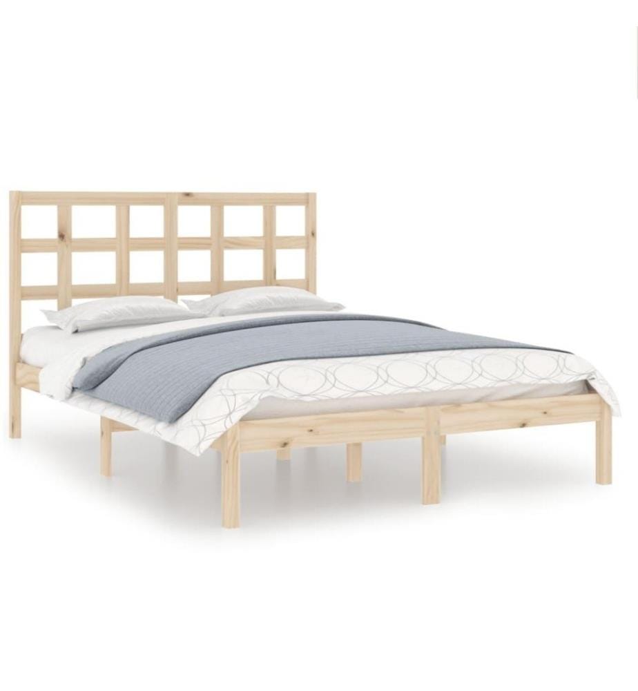 Cadre de lit Bois massif 140x200 cm