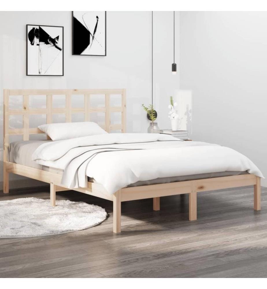 Cadre de lit Bois massif 200x200 cm