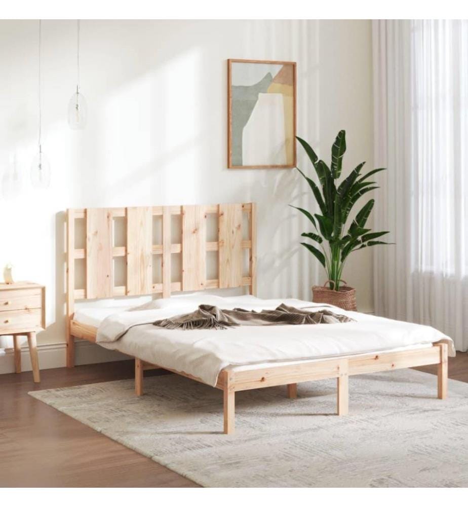 Cadre de lit Bois de pin massif 120x200 cm