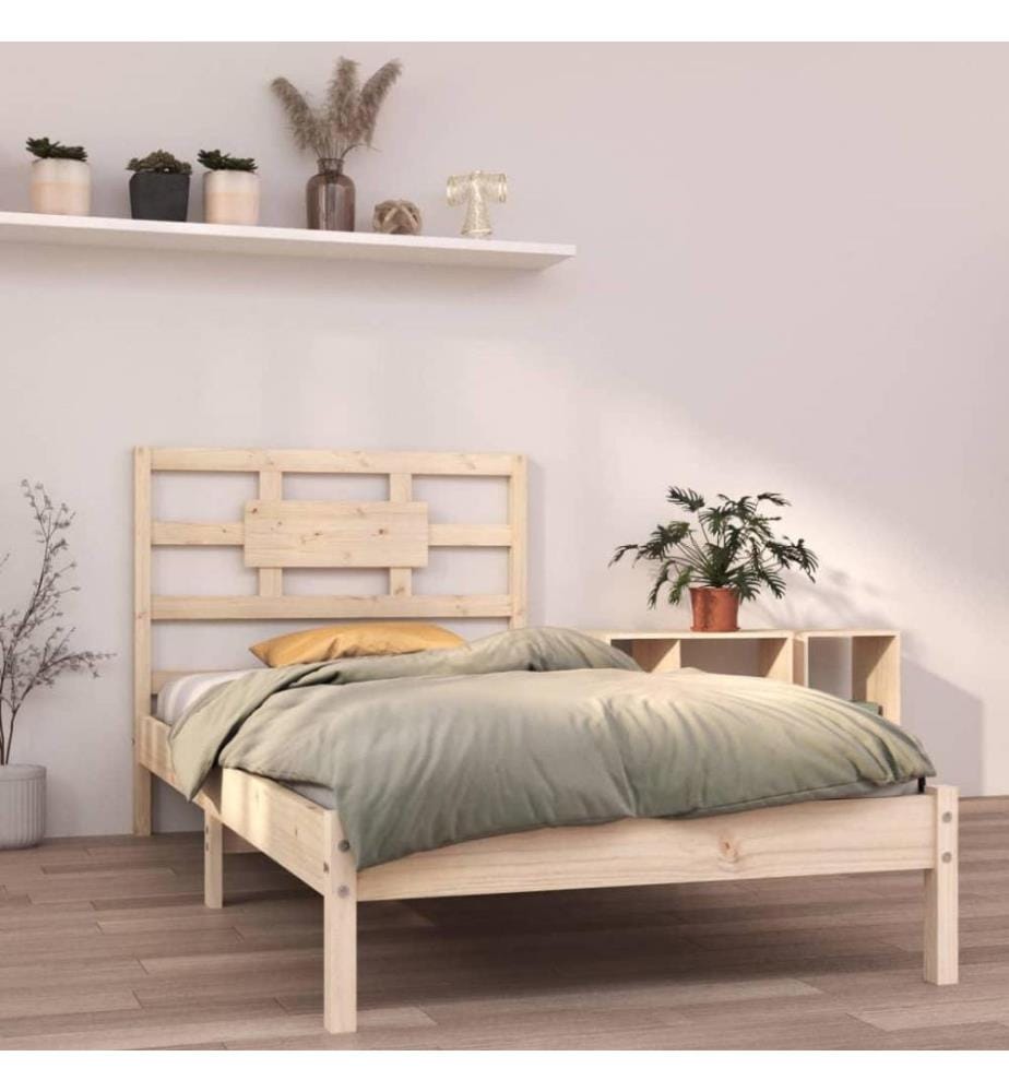 Cadre de lit Bois massif 90x200 cm