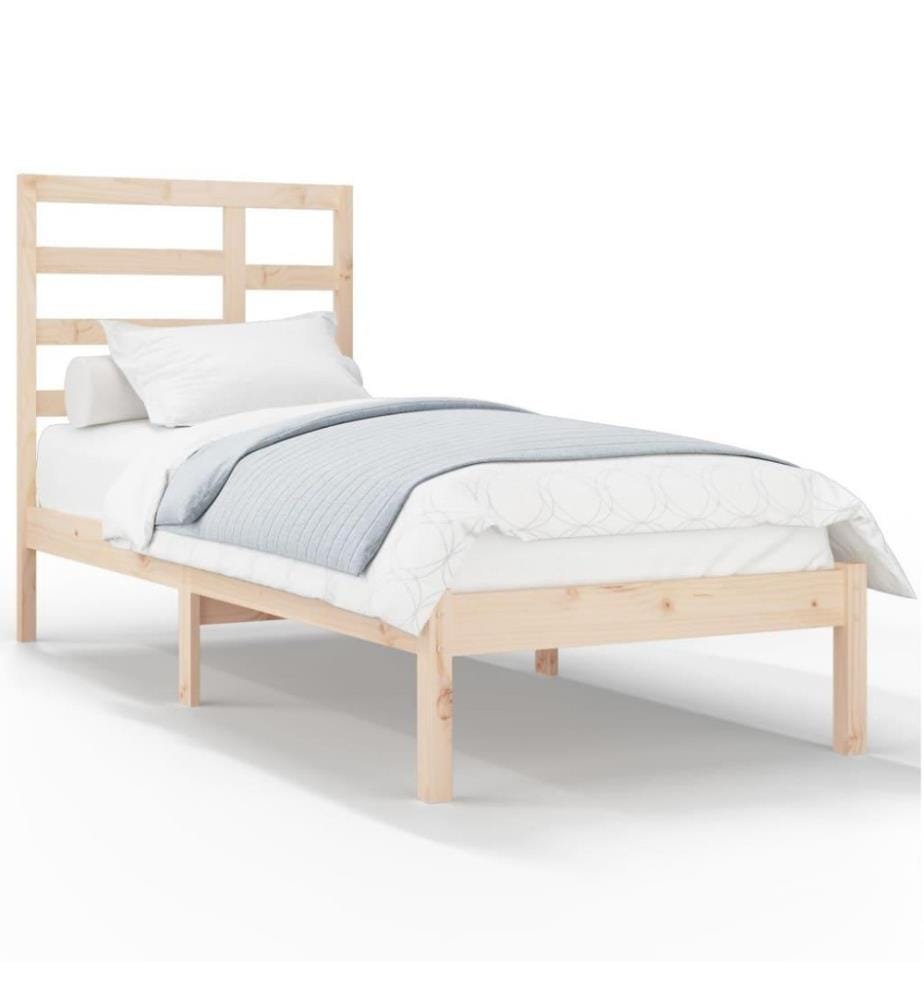Cadre de lit Bois massif 90x190 cm Simple
